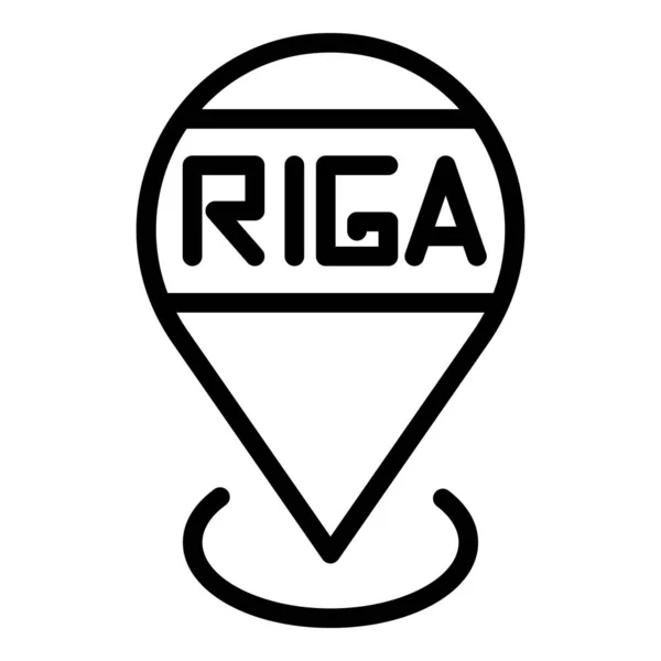 Riga konum simgesi, özet biçimi — Stok Vektör
