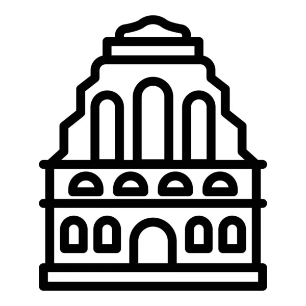 Old Riga building icon, outline style — 스톡 벡터