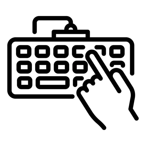 Computer-Tastatur-Symbol, Umrissstil — Stockvektor
