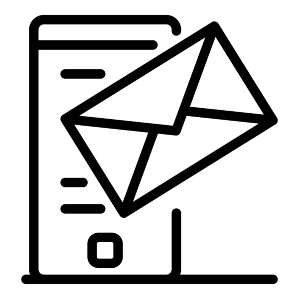 Smartphone e- posta simgesi, özet biçimi — Stok Vektör