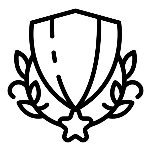 Star medal university icon, outline style — 스톡 벡터