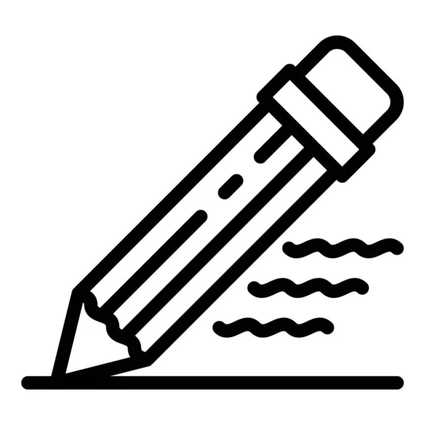Ícone de lápis de escrita, estilo esboço —  Vetores de Stock
