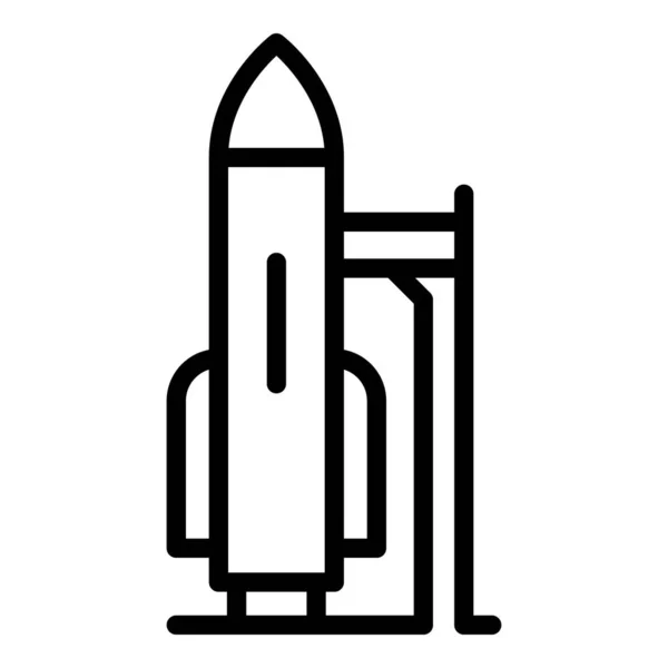 Student rocket construction icon, outline style — 스톡 벡터