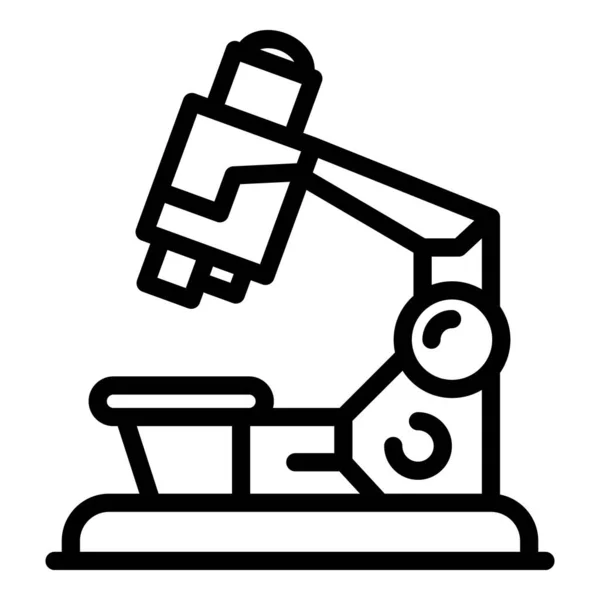 Icône de microscope, style de contour — Image vectorielle