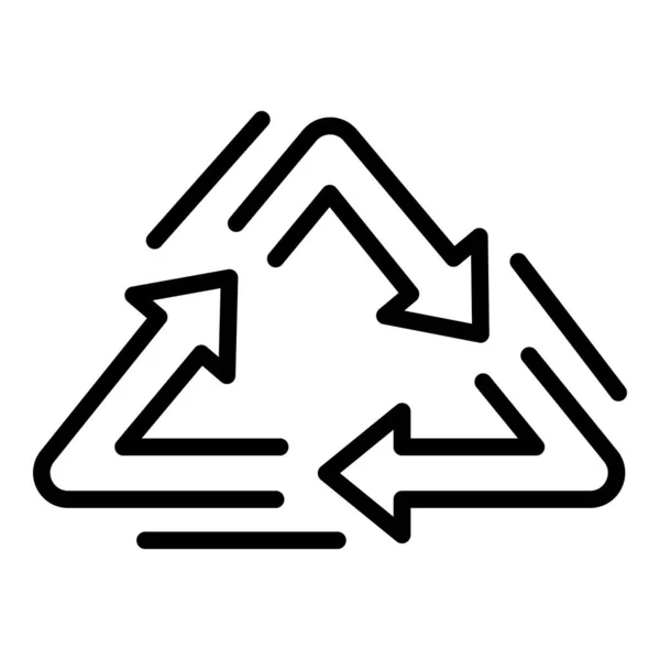 Recycle-Dreieck-Symbol, Umrissstil — Stockvektor