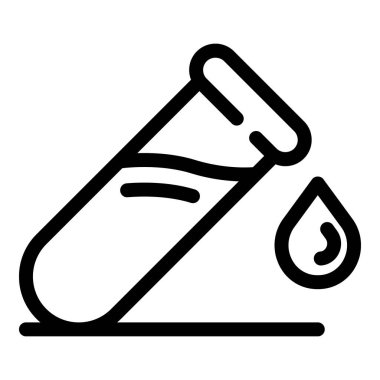 Kan testi tüp bırakma simgesi, özet biçimi