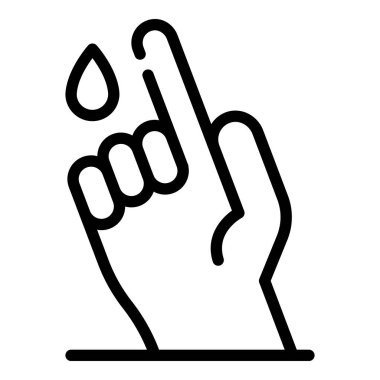 El parmağı kan ikonu, taslak biçimi