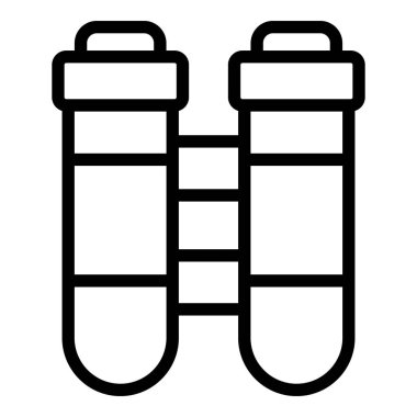 Plastik test tüpleri simgesi, özet biçimi