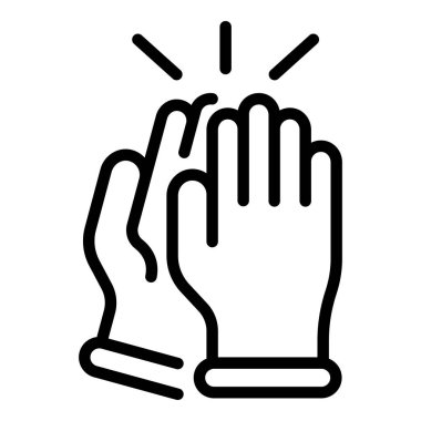 Yemek pişirme eldiveni simgesi, taslak biçimi