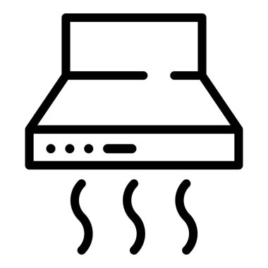 Hava soğutma simgesi pişiriliyor, taslak biçimi