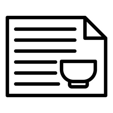 Restoran menü simgesi, özet biçimi