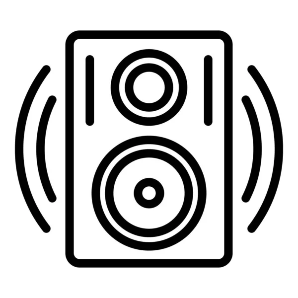 Icona dell'altoparlante sonoro, stile contorno — Vettoriale Stock
