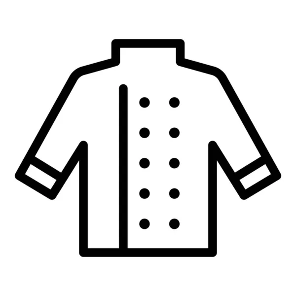 Gotowanie kucharz koszula ikona, zarys stylu — Wektor stockowy