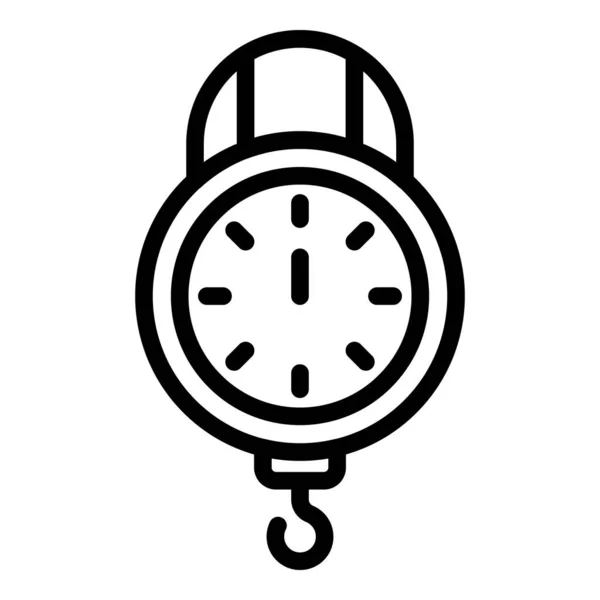 Kitchen mechanical scales icon, outline style — 스톡 벡터
