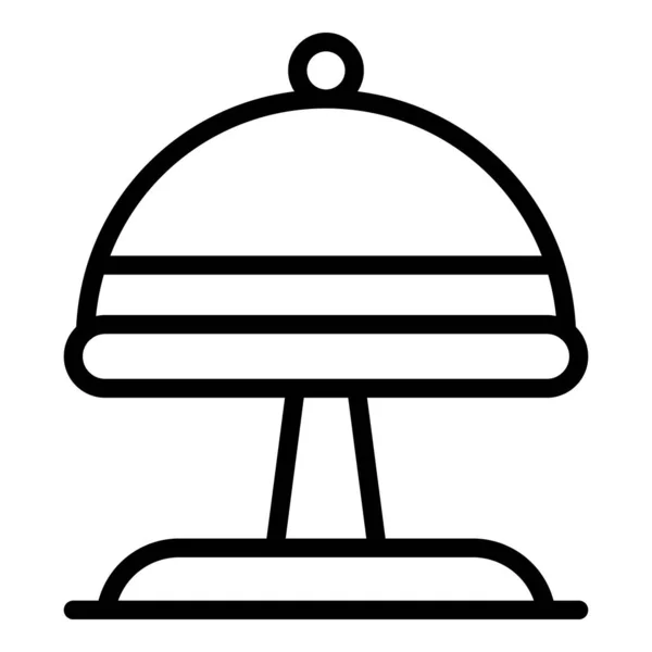 Icono de olla de cocina de acero, estilo de esquema — Vector de stock