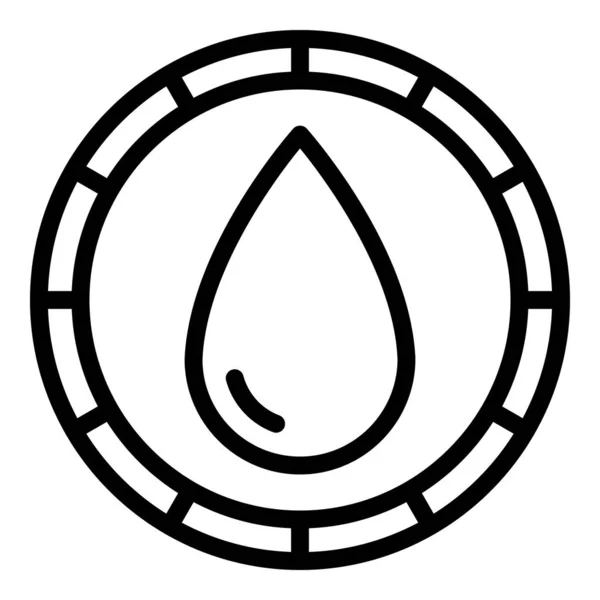 Modern blood transfusion icon, outline style — 스톡 벡터