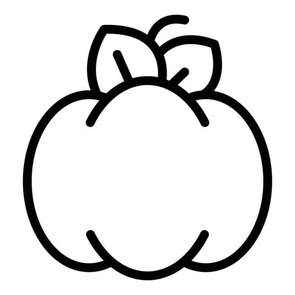 Organic pumpkin icon, outline style — Stock Vector