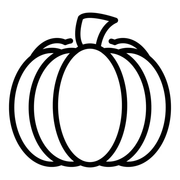 Fresh pumpkin icon, outline style — Stock Vector