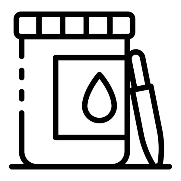 Blood test jar icon, outline style — Stock Illustration Blood test jar icon, outline style Royalty Free Stock Vectors
