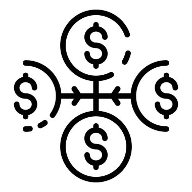 Para sikkeleri çapraz simge, özet biçimi