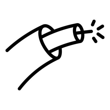 Elektrik kablo simgesi, anahat stili