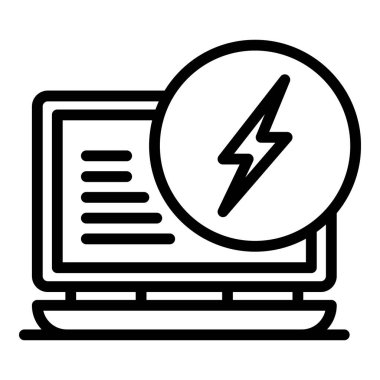 Laptop enerji simgesi, özet biçimi