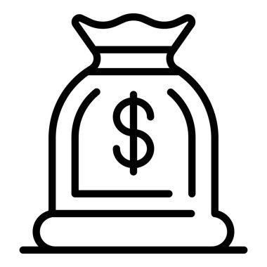 Para çantası simgesi, taslak biçimi