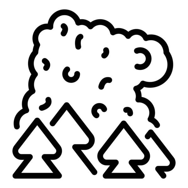 Skogsbrand ikon, kontur stil — Stock vektor