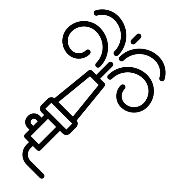 Иконка водяного пистолета пожарного, очертания стиля — стоковый вектор
