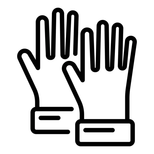 Guantes de limpieza icono, estilo de contorno — Vector de stock