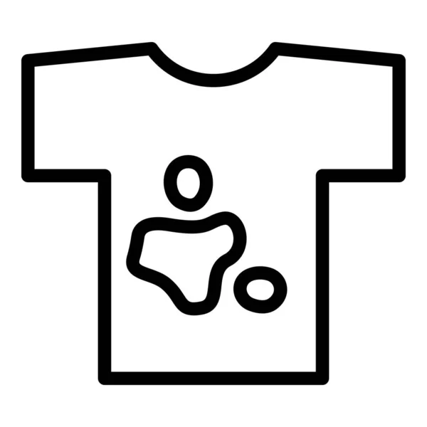 Icono de camisa sucia, estilo de esquema — Vector de stock