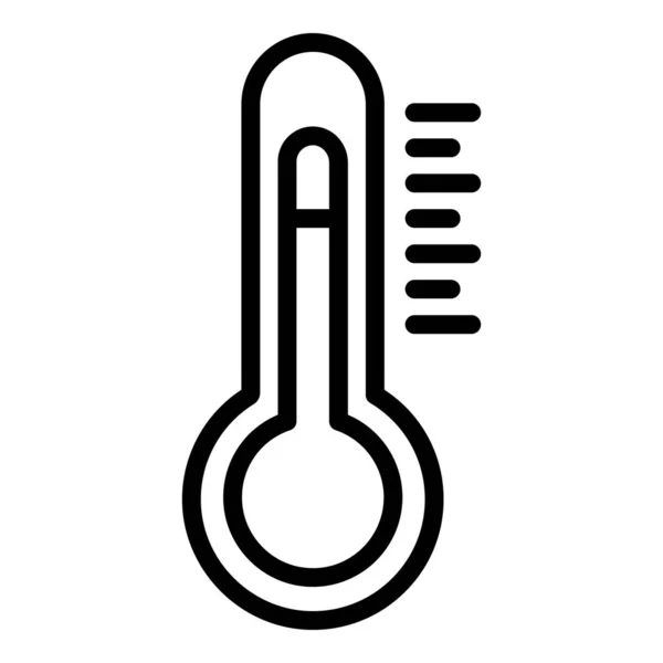 Thermometer pictogram, Kaderstijl — Stockvector