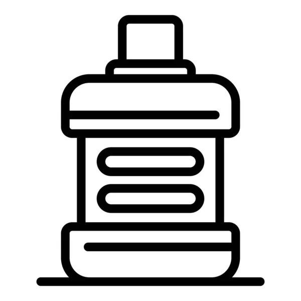 Icône de bouteille de lavage, style contour — Image vectorielle