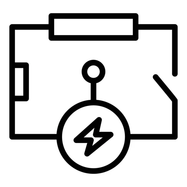 Elektrisk krets schema ikon, kontur stil — Stock vektor