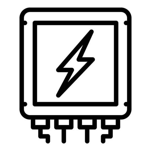 Elektrisk kabel box ikon, kontur stil — Stock vektor