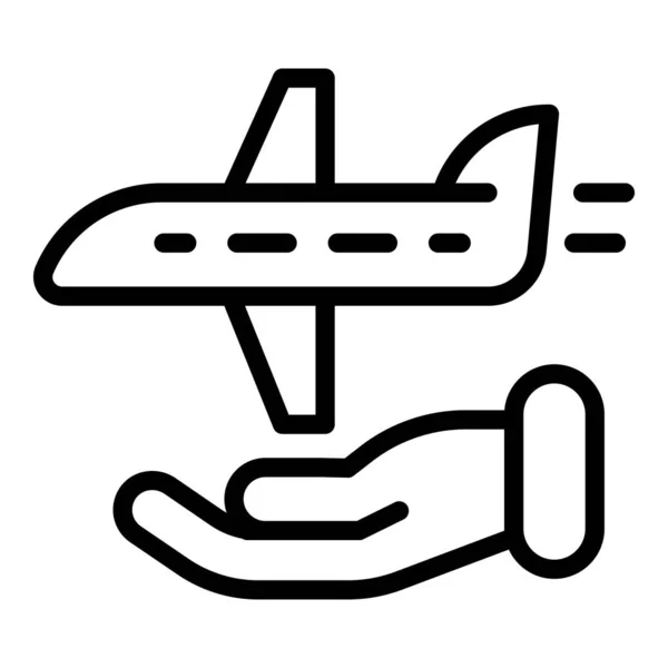 Fliegenschutz-Symbol, Umriss-Stil — Stockvektor