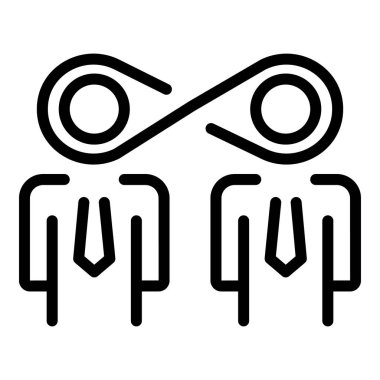 Sonsuz iş ortaklığı simgesi, özet biçimi