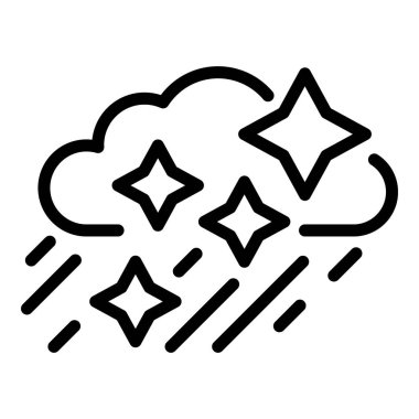 Kar yağışlı bulut simgesi, özet biçimi