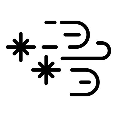 Kar fırtınası ikonu, özet tarzı