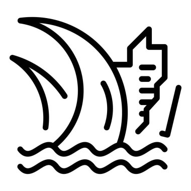 Su tsunami simgesi, taslak biçimi