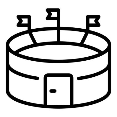 Futbol stadyumu ikonu, dış hat tarzı