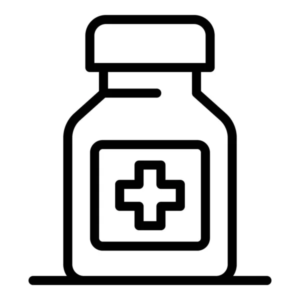 Pills jar ikon, vázlat stílusú — Stock Vector