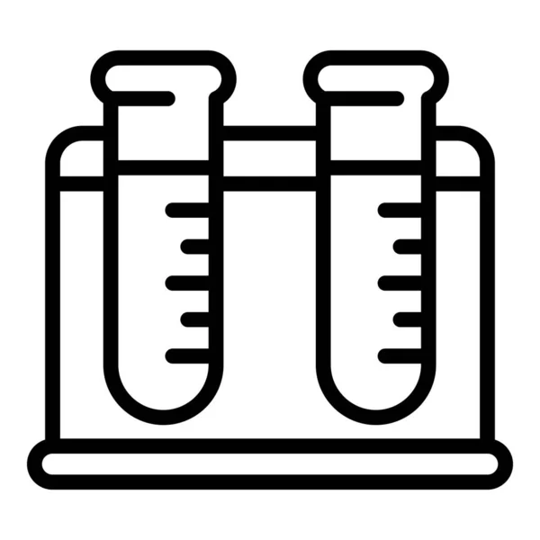 Test tube stand icon, outline style — Stock Vector