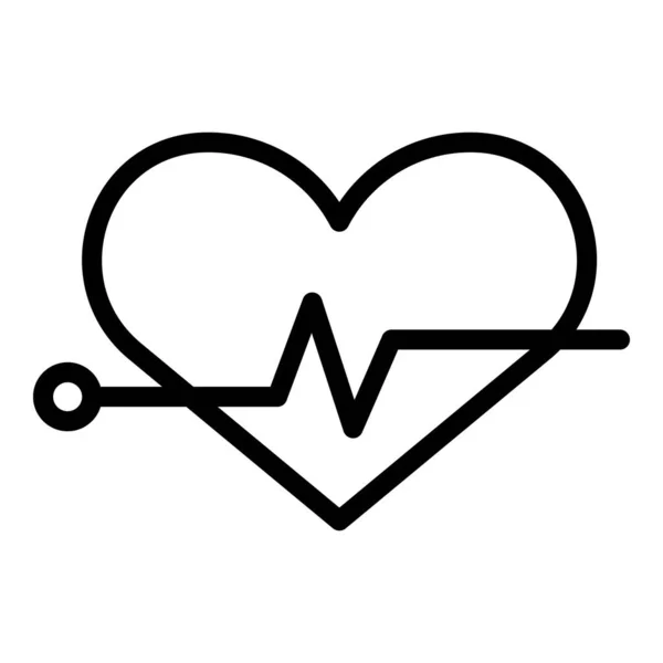 Heartrate icon, outline style — Stock Vector