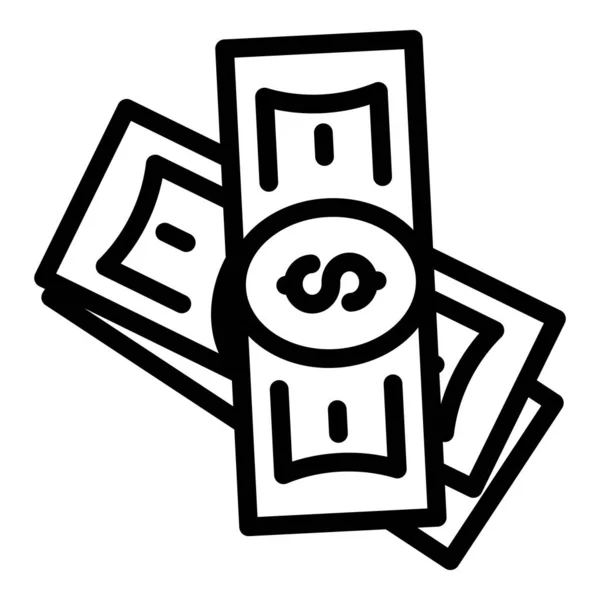 Icono de dinero corrupto de justicia, estilo de esquema — Vector de stock