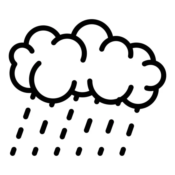 Regenwolk icoon, outline stijl — Stockvector