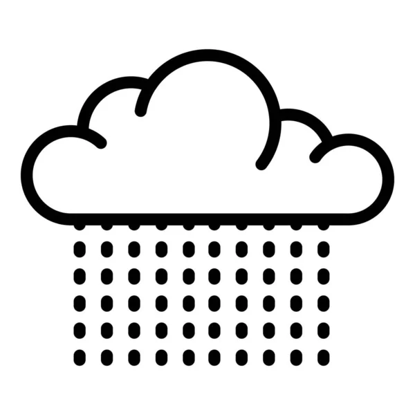 Icono de lluvia de nubes de luz, estilo de esquema — Vector de stock