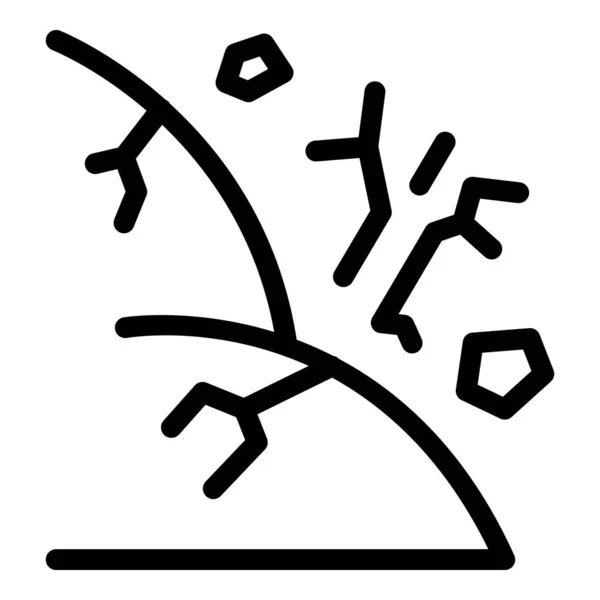 Jordskred ikon, skissera stil — Stock vektor
