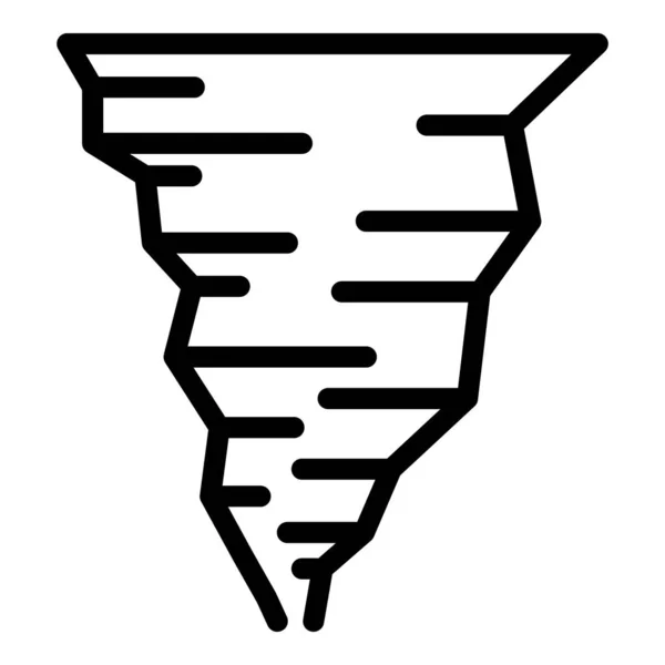 Zyklon-Tornado-Symbol, Umrissstil — Stockvektor