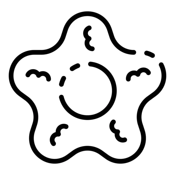 Sterrencookie icoon, outline stijl — Stockvector